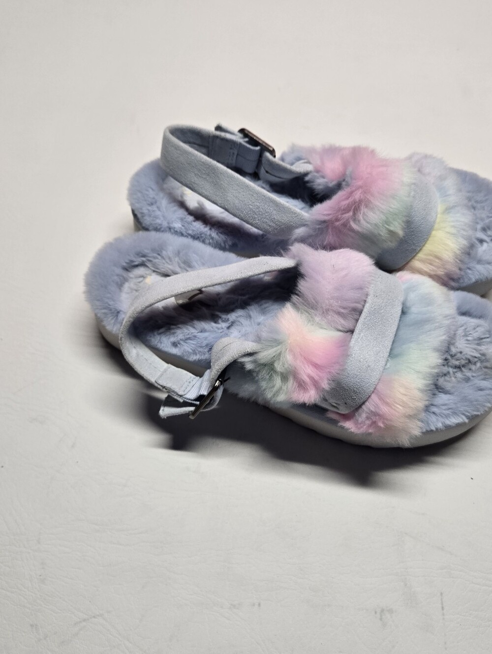 Koolaburra by UGG Faux Fur Slingback Sandals Colorful Womens 7
